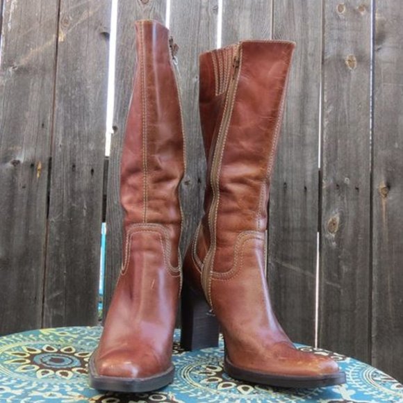 Steve Madden leather heeled boot